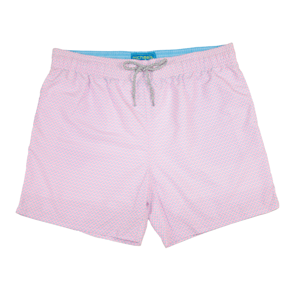 Men's Cyclist Liner Swim Trunks - Wave Print