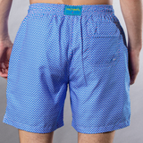 Men's Cyclist Liner Swim Trunks - Wave Print