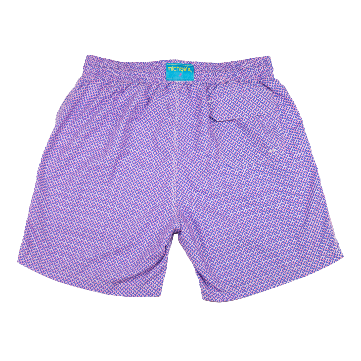 Boy's Cyclist Liner Swim Trunks - Wave Print
