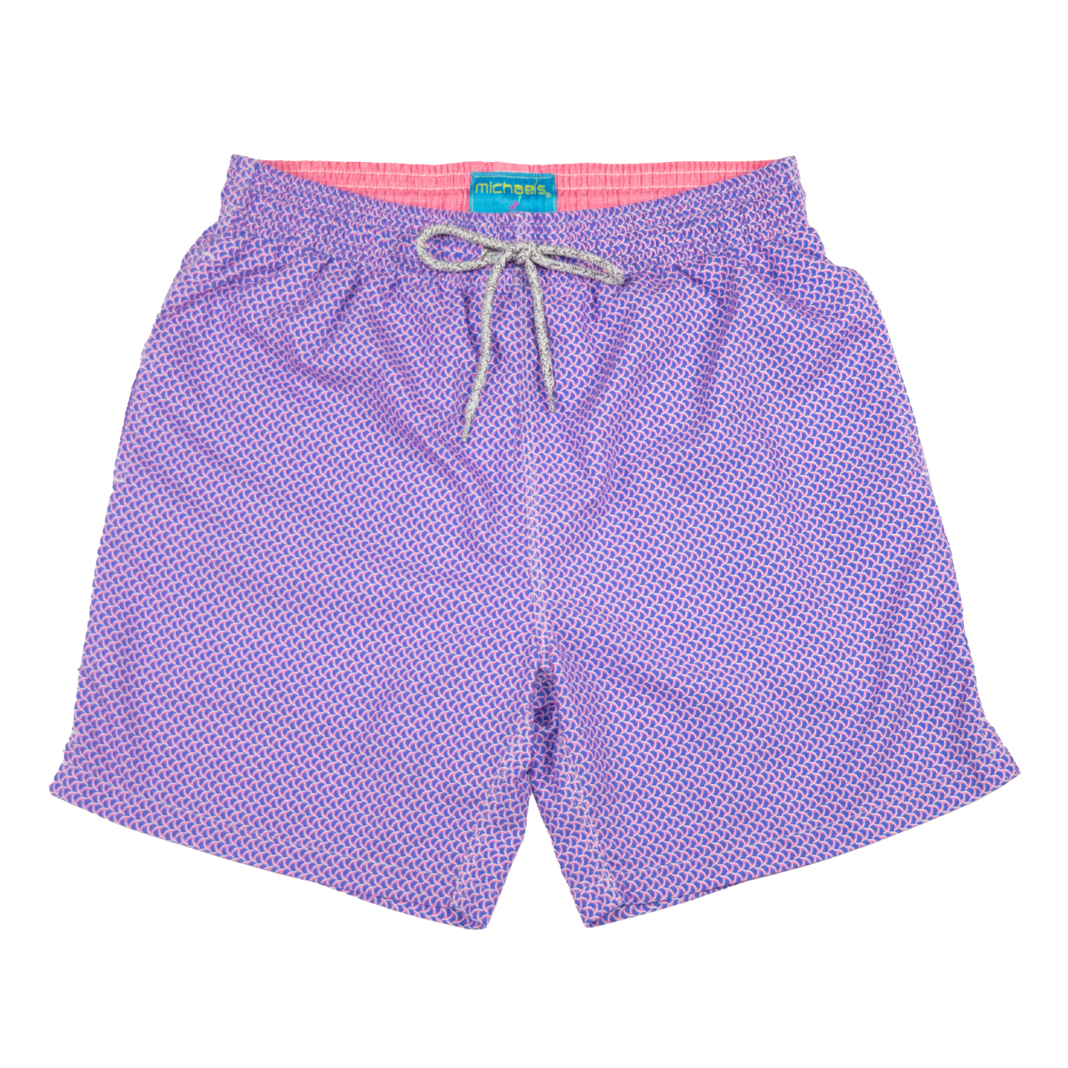 Boy's Cyclist Liner Swim Trunks - Wave Print