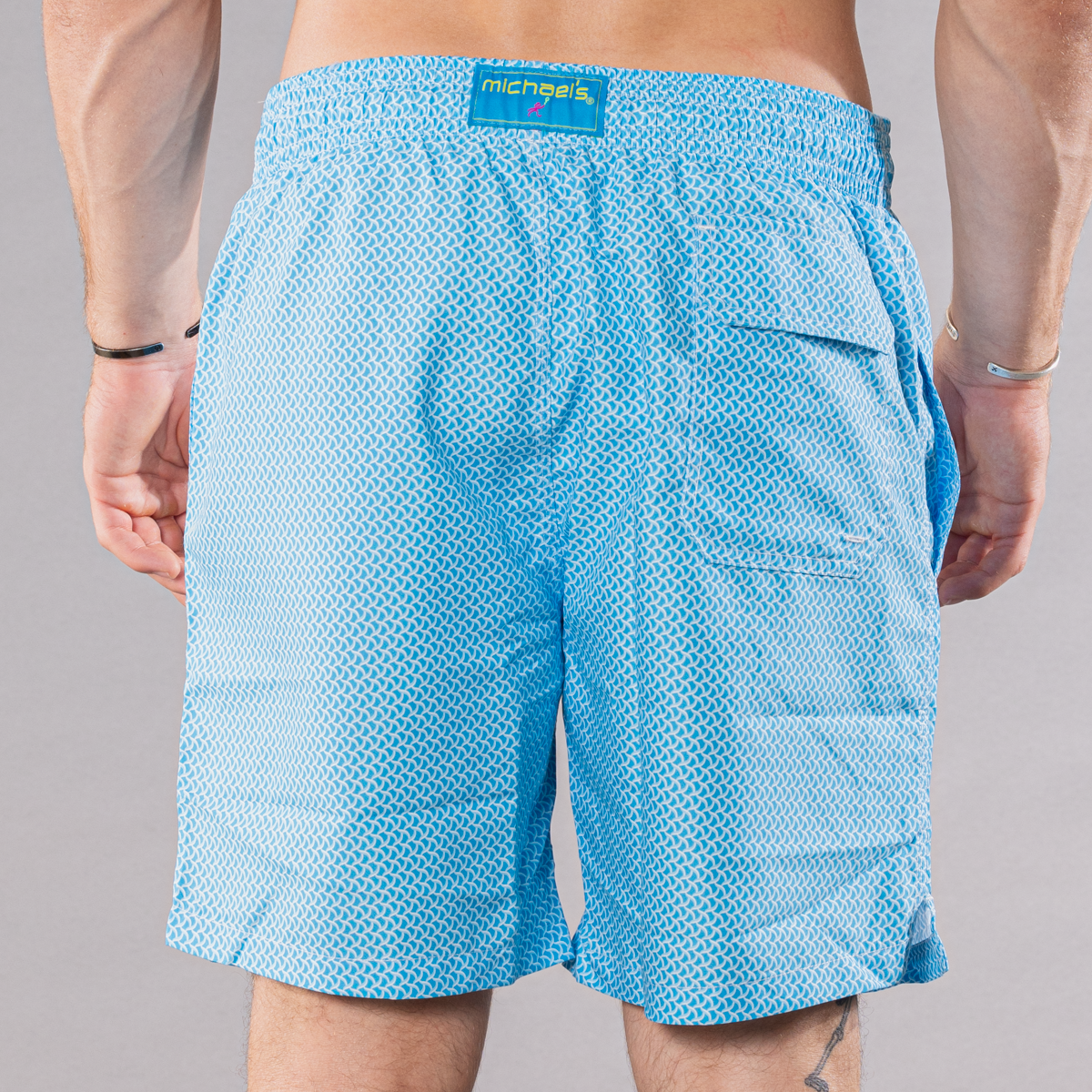 Men's Swim Trunks - Wave Print