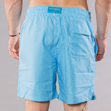 Men's Cyclist Liner Swim Trunks - Wave Print