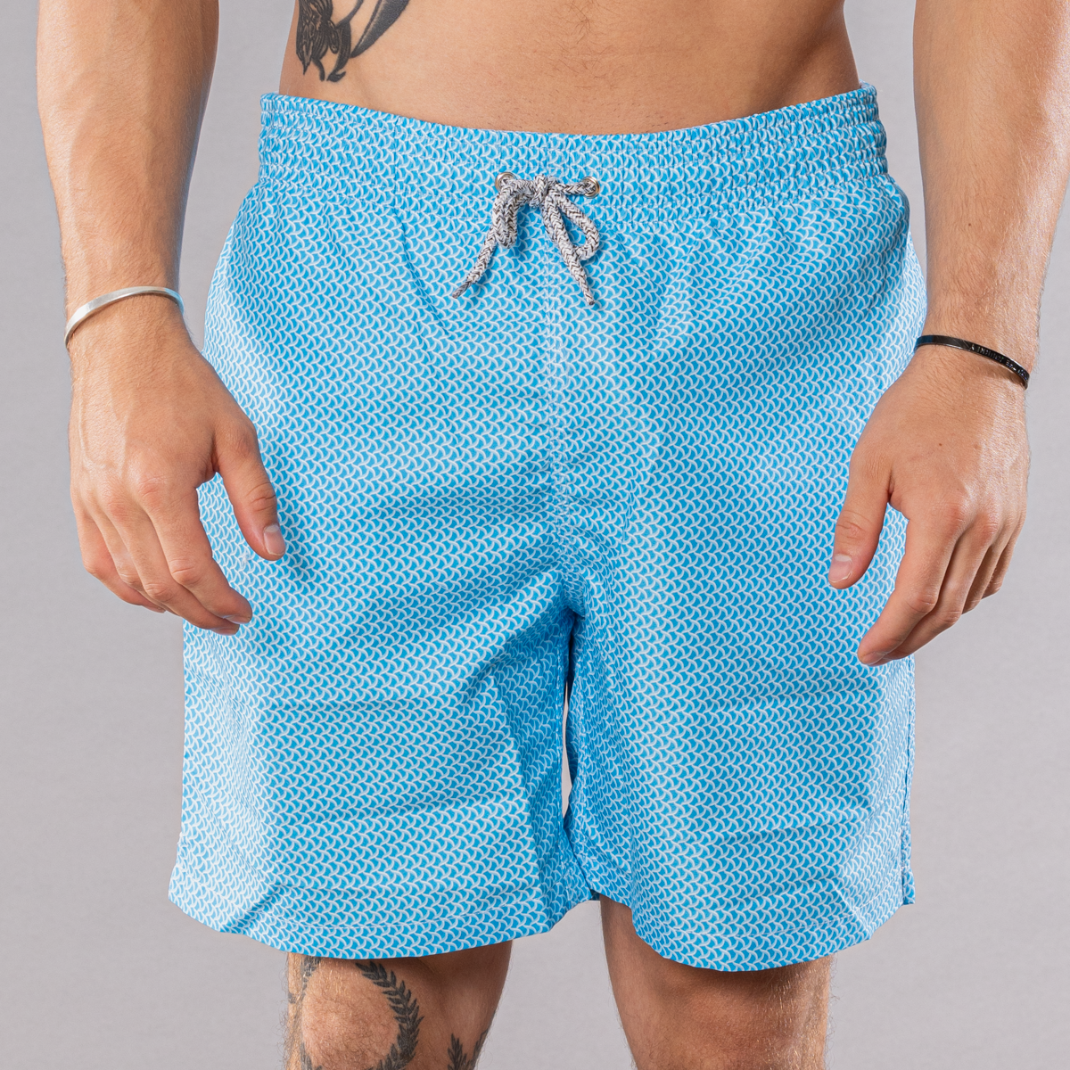 Men's Swim Trunks - Wave Print