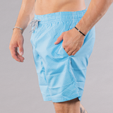 Men's Cyclist Liner Swim Trunks - Wave Print