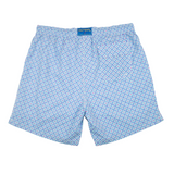 Men's Cyclist Liner Swim Trunks - Windmills Turquoise/Coral