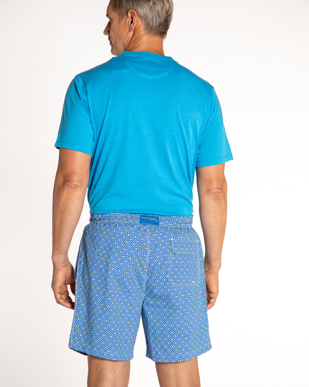 Men's Mesh Liner Swim Trunks - Windmills Navy/Yellow