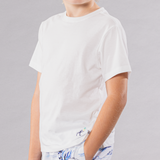 Boy's crew neck T-shirt in white
