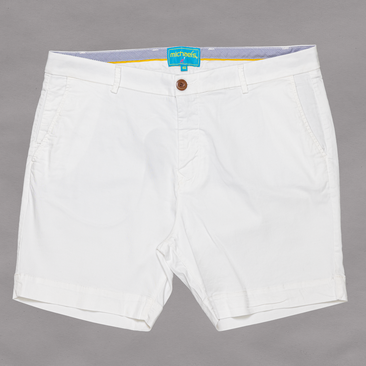 Men&#39;s pima cotton/stretch shorts in white