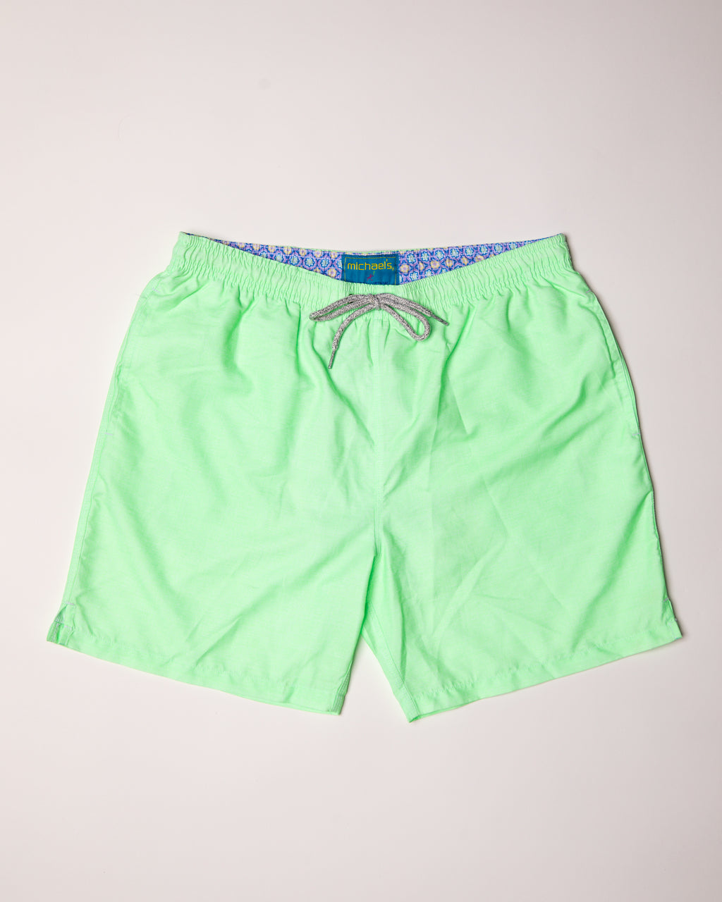 Men's Mesh Liner Swim Trunks - Solid Linen Green