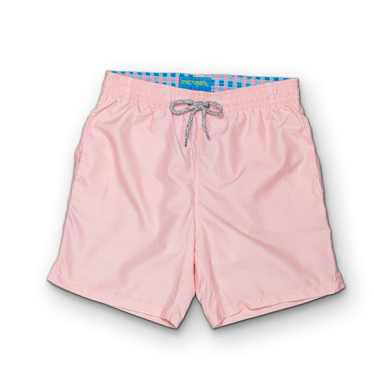 Men&#39;s solid print swim trunks in pink