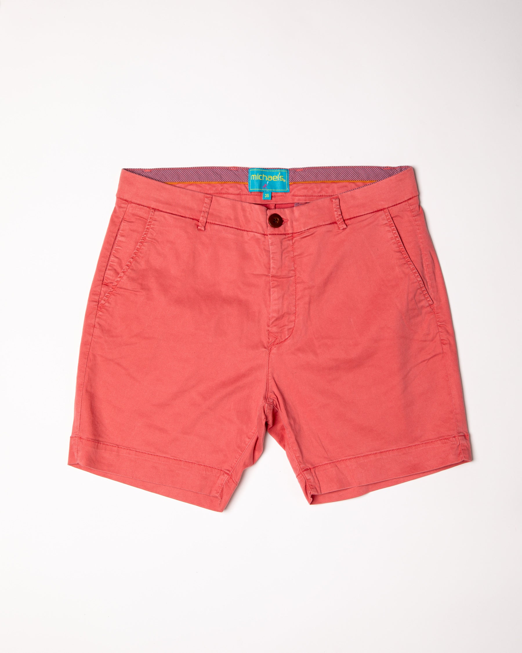 Solid Pima Cotton Stretch Short - Nantucket Red
