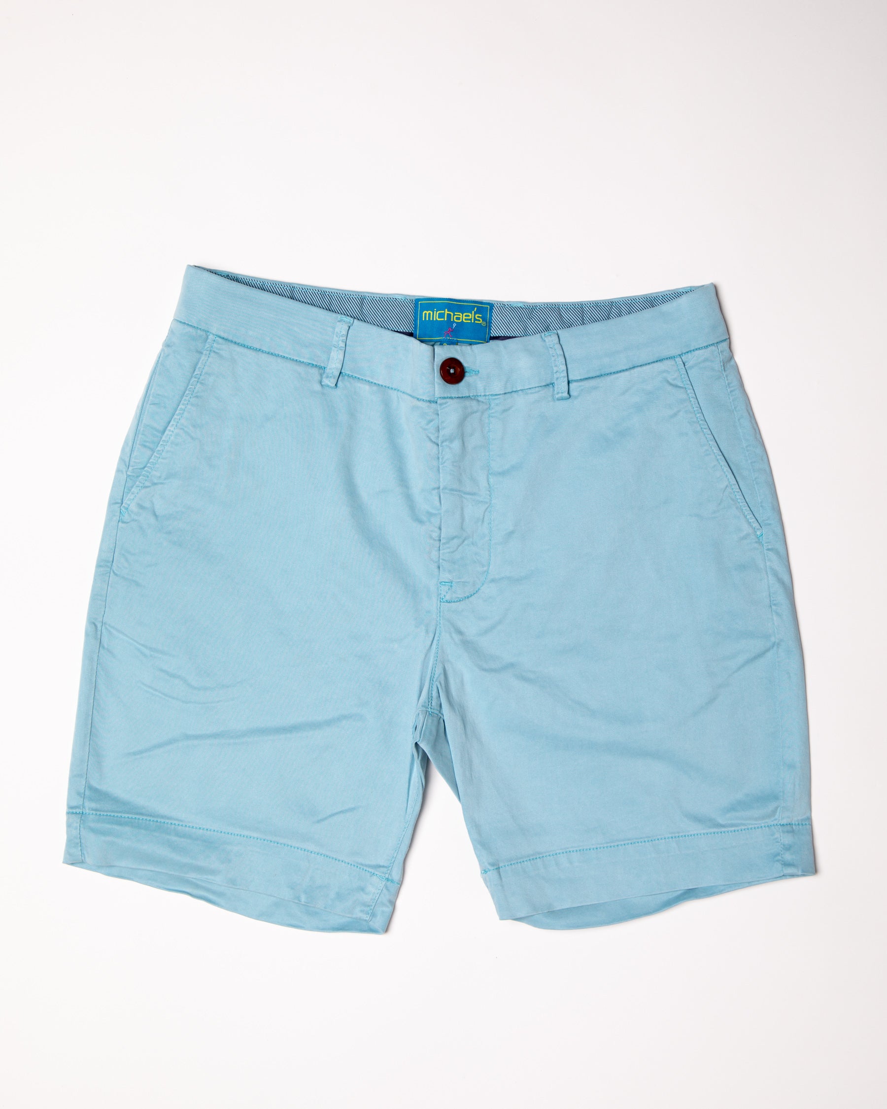Solid Pima Cotton Stretch Short - Turquoise