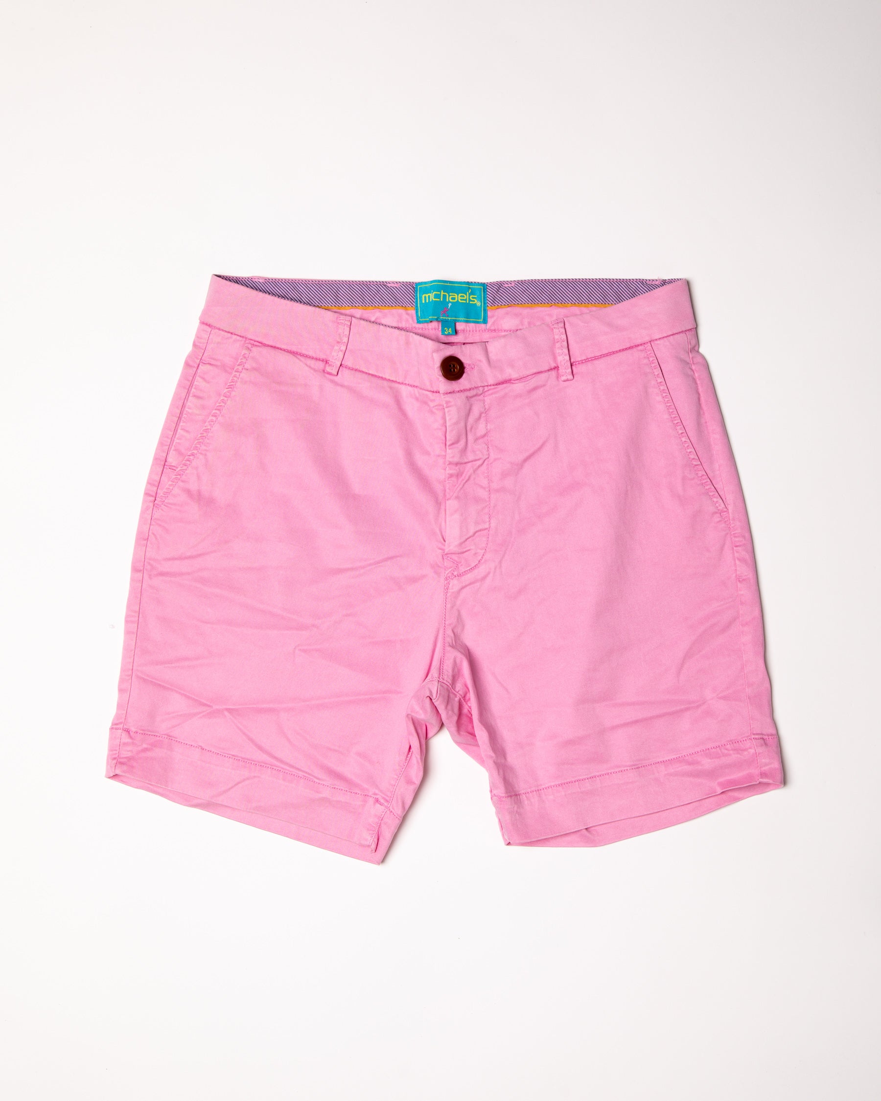Solid Pima Cotton Stretch Short - Coral