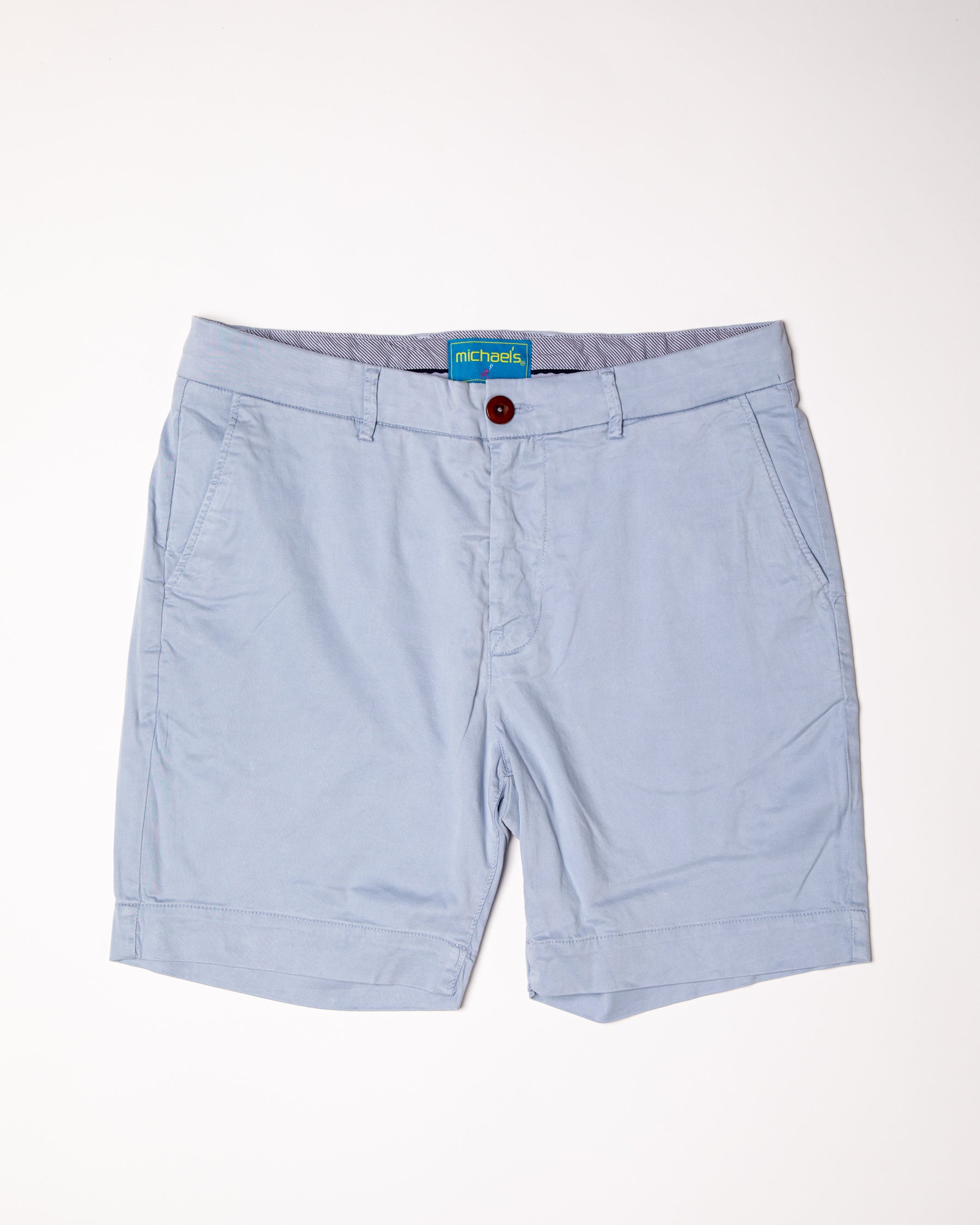 Solid Pima Cotton Stretch Short - Light Grey