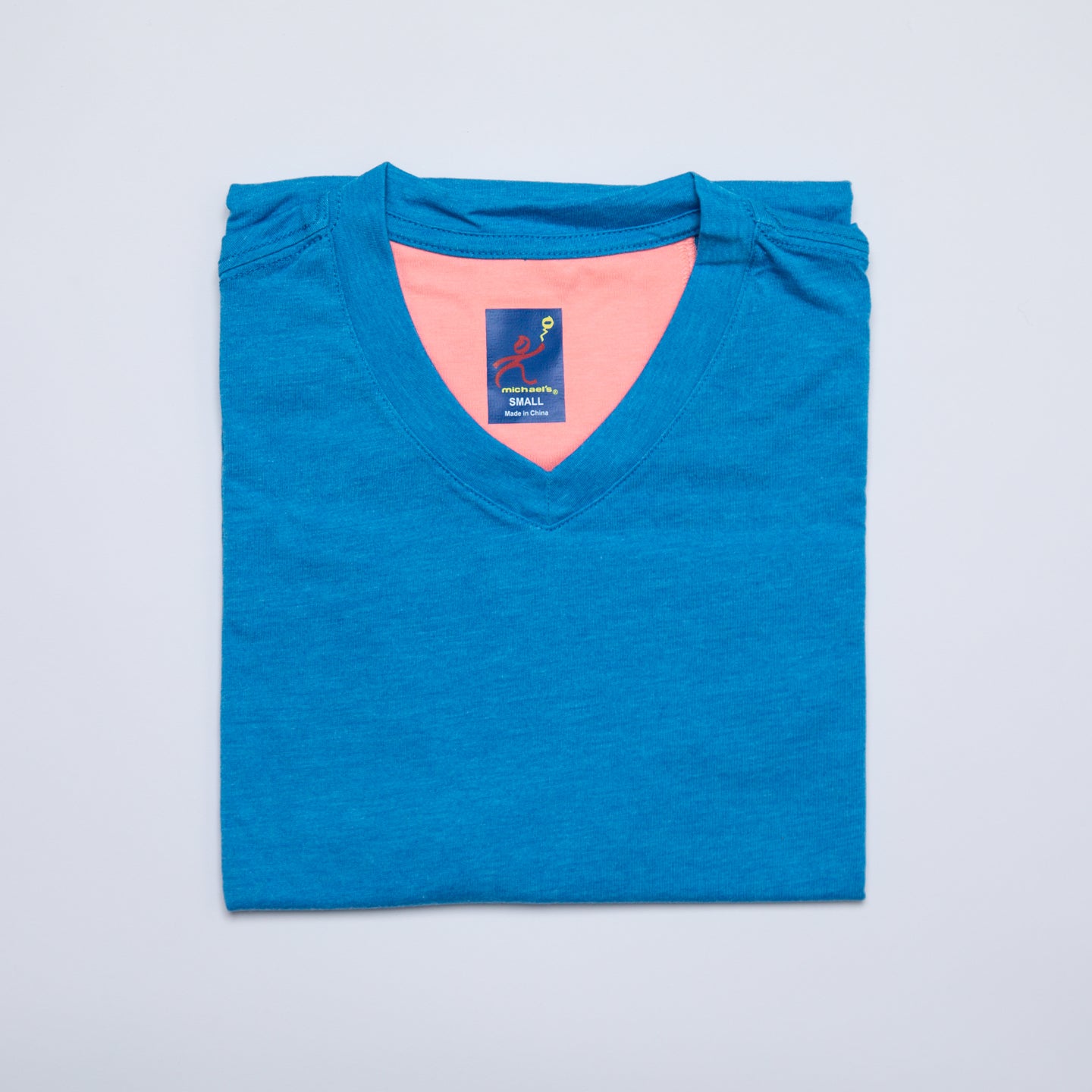 Men's Solid V-Neck T Shirt - Royal Heather
