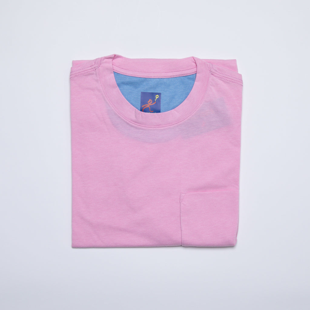 Men's Solid Crew Neck T-Shirt - Pink