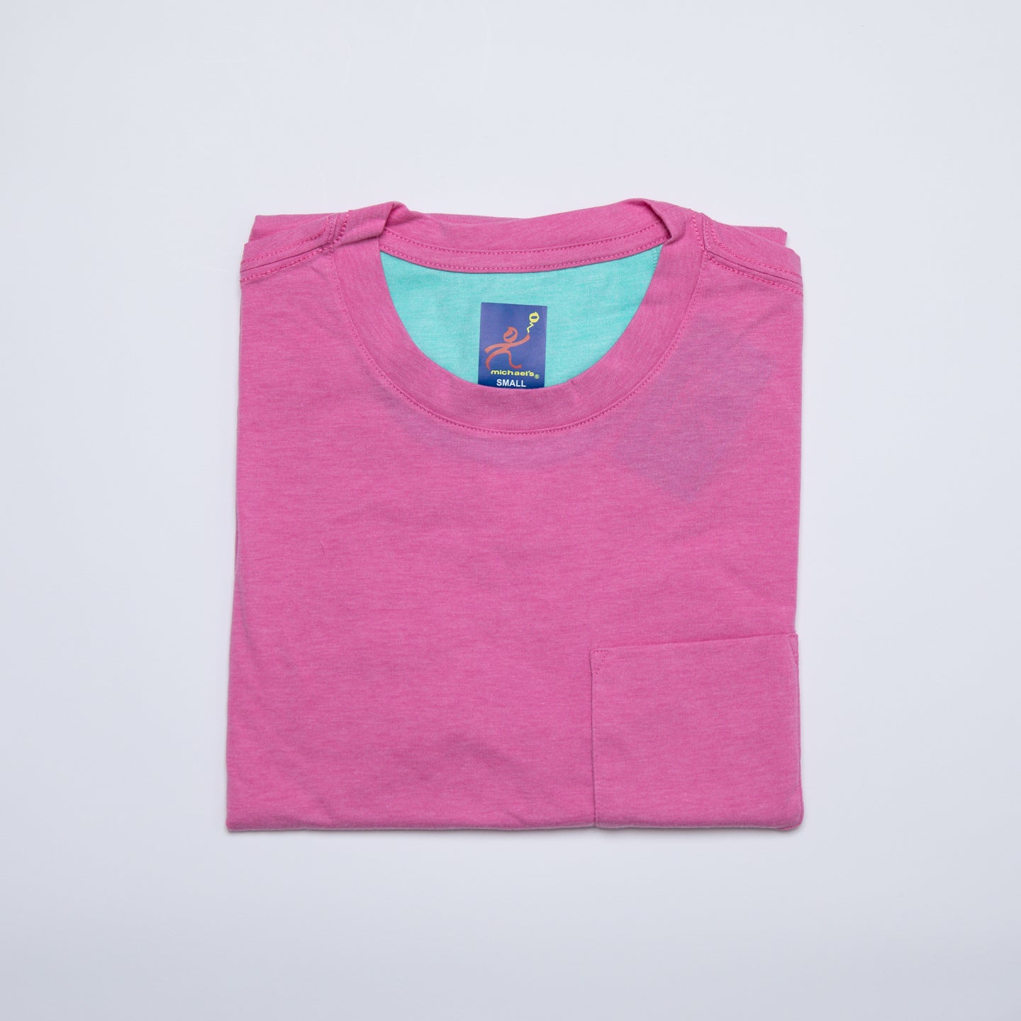 Men's Solid Crew Neck T-Shirt - Magenta