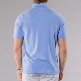 Men's Pima Cotton / Stretch Solid Polo Shirt - Medium Blue