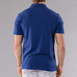 Men's Pima Cotton / Stretch Solid Polo Shirt - Navy Blue