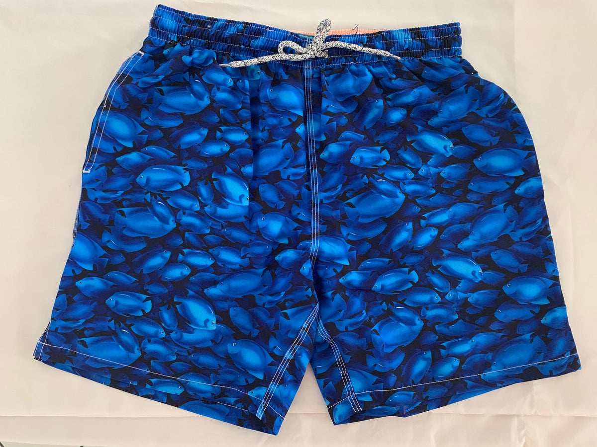 Men&#39;s Rolex Fish Swim Trunks With Cyclist Liner - Navy