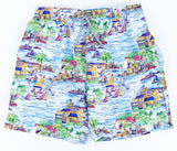 Men's Island Living Swim Trunks with Cyclist Liner - White