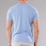 Men's Solid Crew Neck T-Shirt - Medium Blue