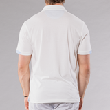 Men's Solid Polo With Contrast Sleeve - White